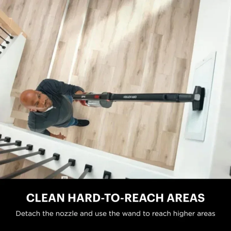 TGBFShark IZ682H Vertex Pro Lightweight Cordless Stick Vacuum with DuoClean PowerFins,Black/Silver,Ali