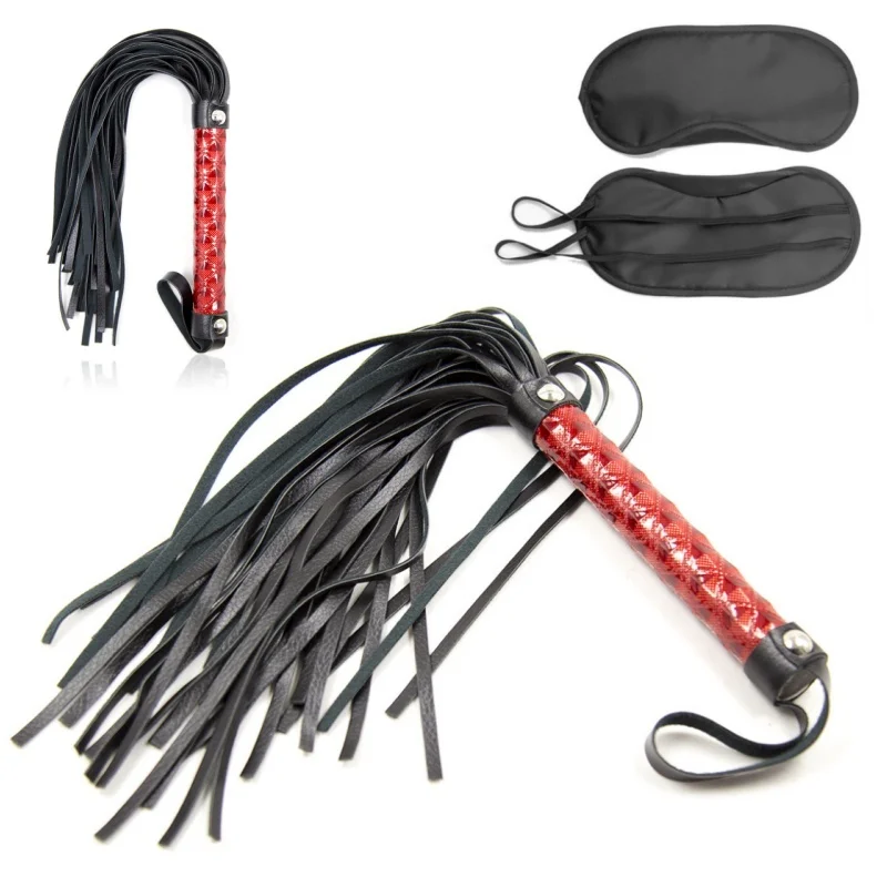 Prodotti per adulti frusta con manico con motivo a diamante kit Bdsm Slave Lash Flogger sculacciata giochi erotici benda giocattoli del sesso per le donne