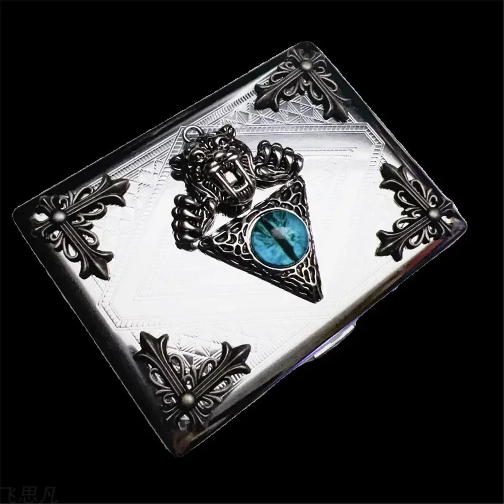 Cool Devil\'s Eye Cigarette Case Gadgets Regular 20-Cigarette Box Portable Men Novelty Smoking Gift  Accessories rolling tray