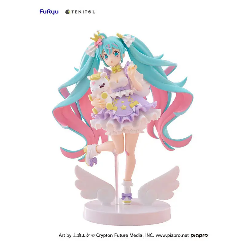 

Оригинальная коллекционная статуэтка FuRyu TENITOL Hatsune Miku Dream Princess лавандового цвета, аниме-фигурка из ПВХ