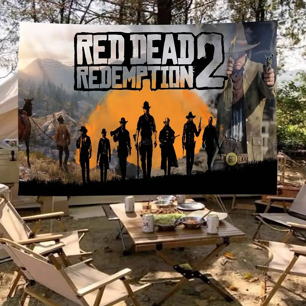 Game R-Red Dead-R-Redemptions DIY Flag For Family Group Photo Living Room Home Dorm Decor Wall Art Decor Banner