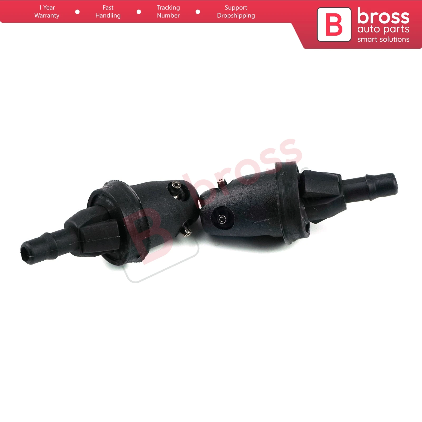 Bross BSP1058 2X Rear Tailgate Windshield Windscreen Water Washer Jet Spray Nozzle Set 46818055 for Fiat Doblo 119 263 2000-2021