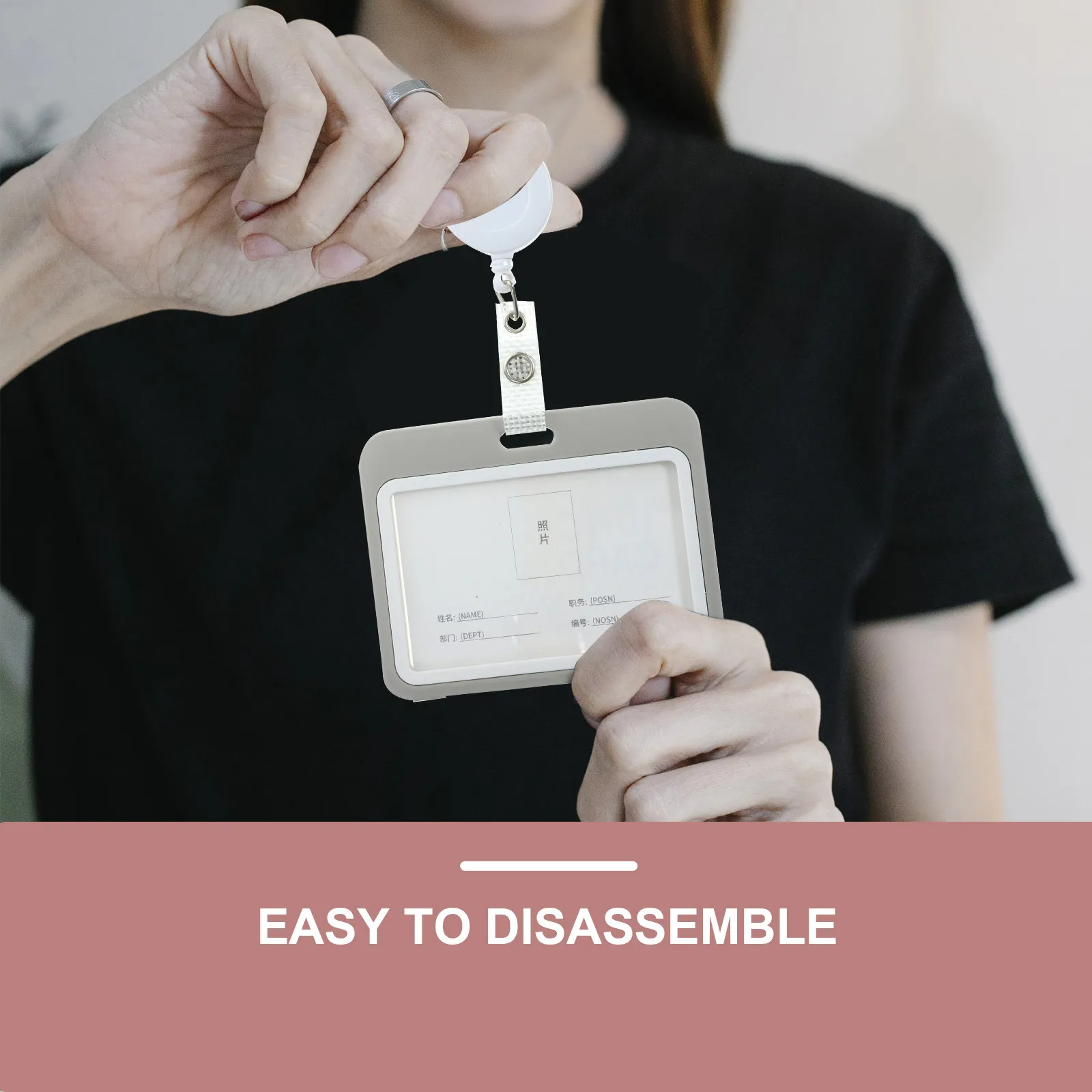 2Pcs Horizontal Badge Sleeve Id Card Holder Transparent Anti-Scratch Covers for Business Credit Id Cards Game Cards
