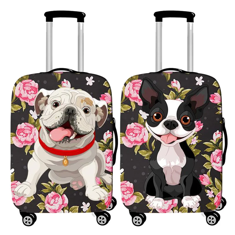 Quality Stretch Cloth Trolley Case Protective Cover 3D Cute Dog Pattern Suitcase Luggage Cover for 18-32 Inch Travel Accessories