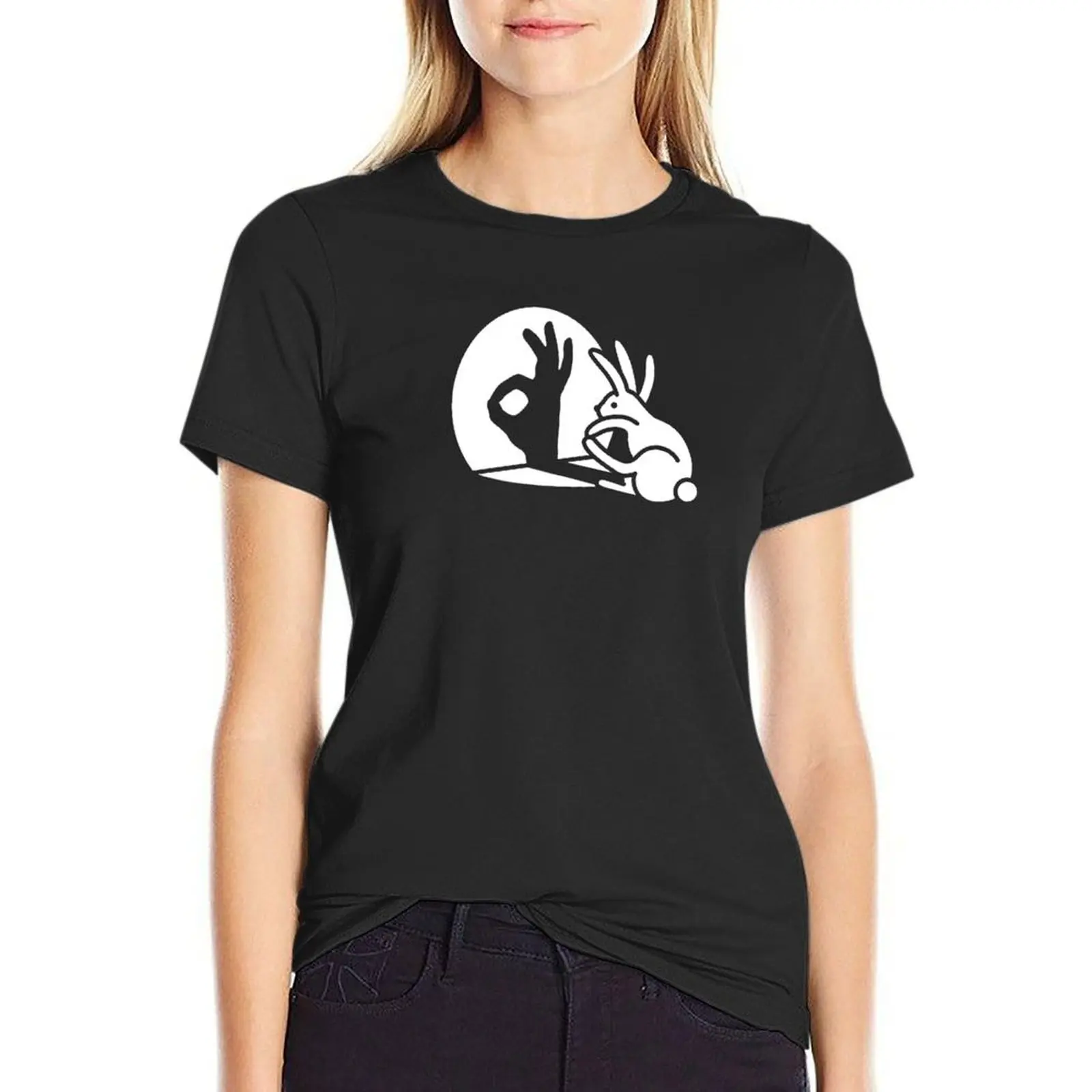 

Rabbit shadow hand OK Italian sign Okay pico bello T-Shirt hippie clothes vintage clothes lady clothes customs Womens clothing
