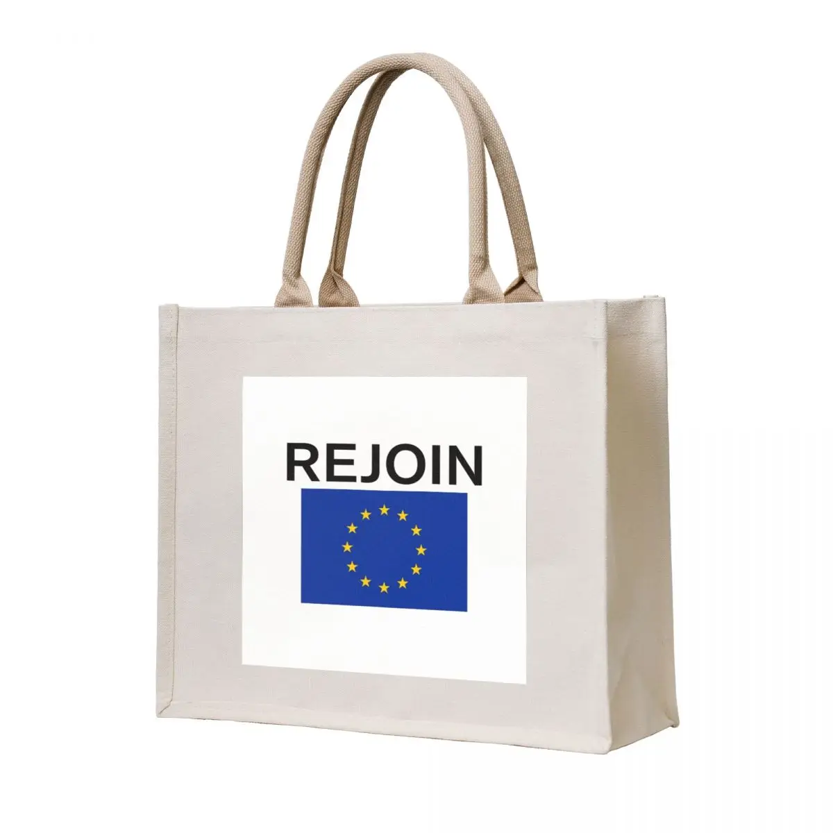 

Rejoin EU Black Text Tote Bag Canvas shoulder bag Eco bag Gift bags tote men