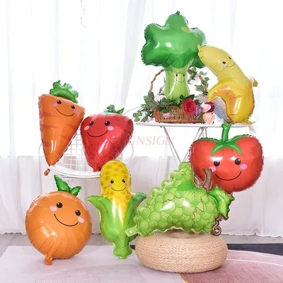 Fruit, vegetables, marine animals, cartoon aluminum film balloons, birthday party decoration activities, shopping mall