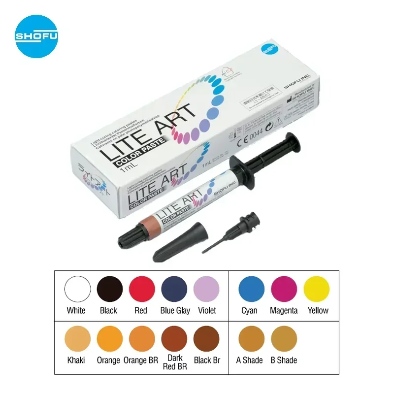 SHOFU Vintage Lite Art Color Paste Light-curing Coloring Pastes Power for Polymer Porcelain Dyeing Resin Dental Materials