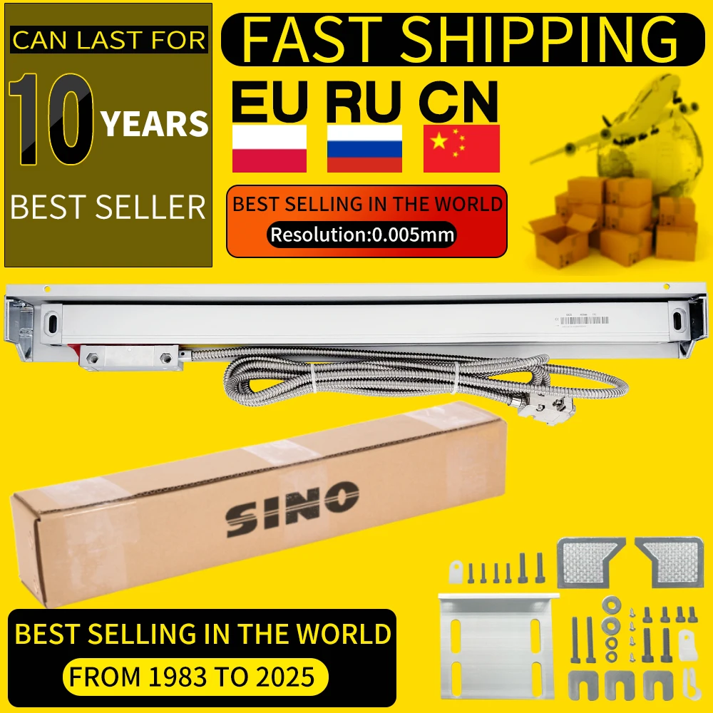 

DRO Glass Linear Scale 0.005mm 5V TTL Optical Ruler Stroke Length 850mm~1000mm Lathe Scale For Lathe Grinder Milling