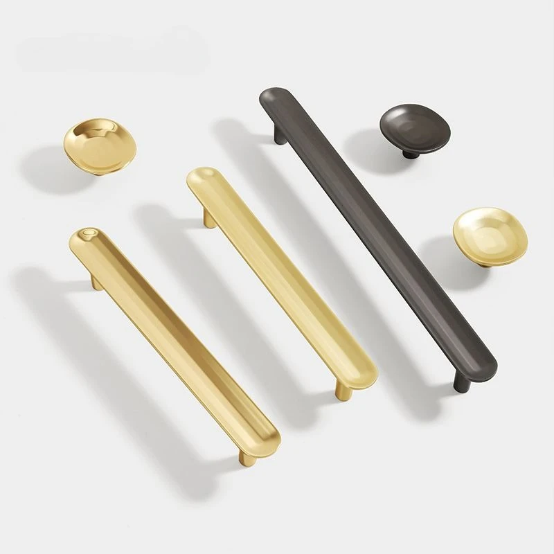 Modern simple gold zinc alloy handle factory direct sales drawer cabinet wardrobe door hardware cabinet drawer handle