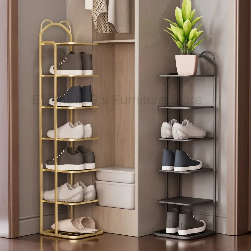 Multilayer Light Luxury Iron Art Household Shoe Storage Rack Dustproof Shoe Rack Balcony Flower Pot Rack Debris Storage Rack