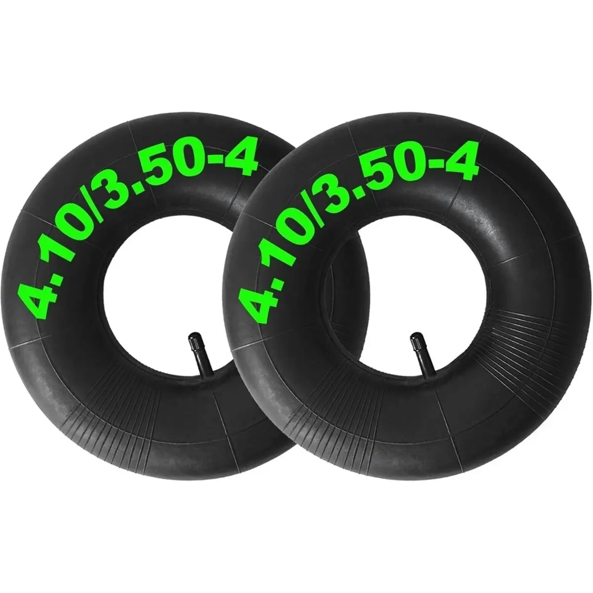 2-Pack 4.10/3.50-4 Inner Tube, 4.10-4 3.50-4 Tube Straight Valve for Wheelbarrows, Mowers, Hand Trucks and More