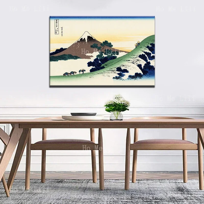 Inume Pass In The Kai Province Tokaido Golden Valley Shichiri Beach In Sagami Ukiyoe Canvas Wall Art By Ho Me Lili For Home Deco