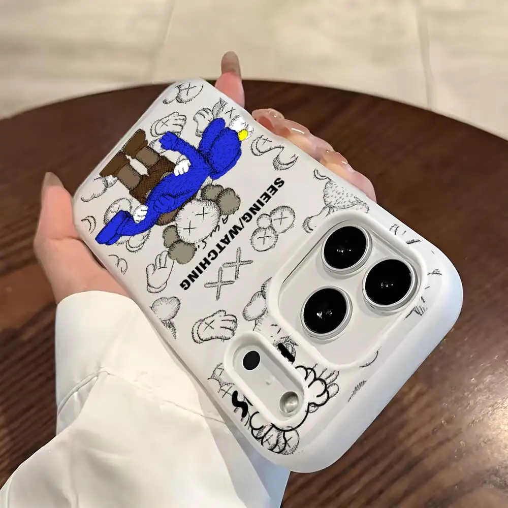 Pop Art Mix K-KAWS Handyhülle für iPhone 17 Air 16 E 15 14 Plus 13 12 11 Pro Max 2 Weiche Mattierte Candy Transparente Jelly 2-in-1 Hülle
