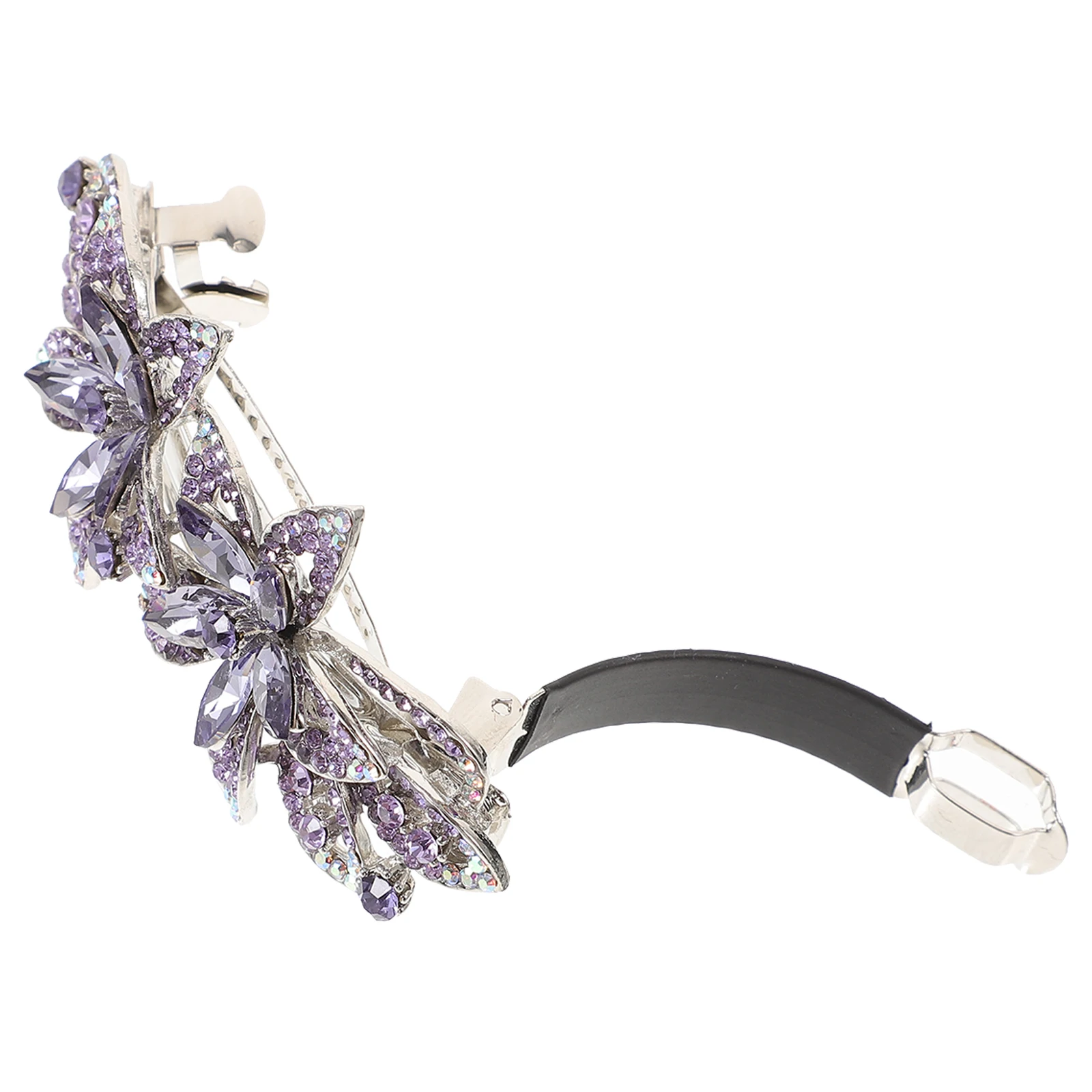 

Spring Rhinestone Flower Hair Clip Sturdy Alloy Small Decorative Clip Hair Accessories for Women Wedding Party