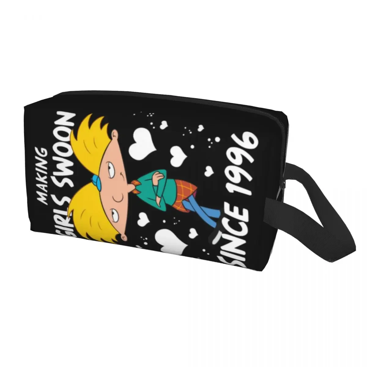 Kawaii Hey Arnold Animated Anime Helga Pataki Travel Toiletry Bag for Women Cosmetic Makeup Bag Beauty Storage Dopp Kit