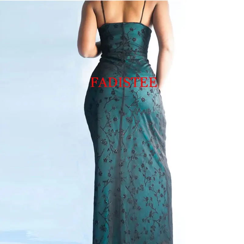 New Style Lace Mermaid Prom Dresses Spaghetti Straps Floor Length Vestidos De Fiesta Elegantes Para Mujer 2023 Robe De Soirée