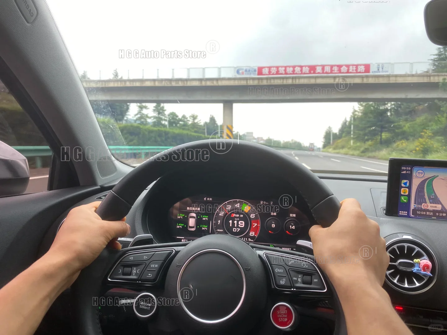jo Car Digital Cluster Instrument CockPit For Audi A3/S3/RS3 2012-2020 LCD Center Virtual Speedmeters Dashboard Player Linux view 6