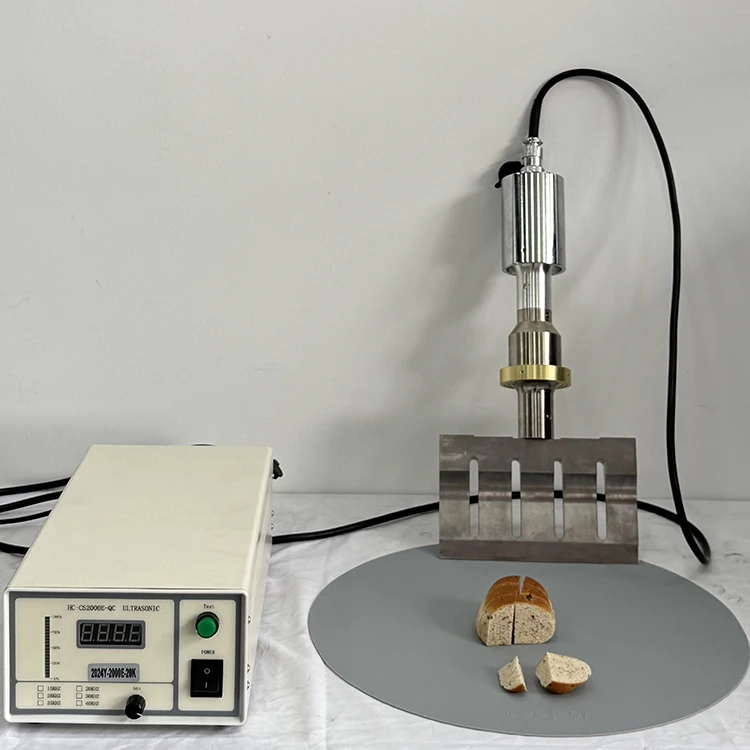 Cortadora Ultrasónica Manual para Alimentos, Cortadora de Pastel Redondo, Cortadora de Queso, Máquina Cortadora de Turrón Ultrasónica para Panadería