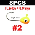 8PCS 2 Yellow Orange