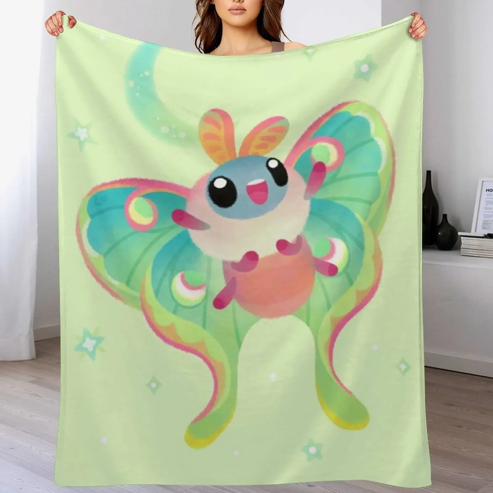 

Luna Moth Throw Blanket Picnic sofa bed Retros Nap Blankets