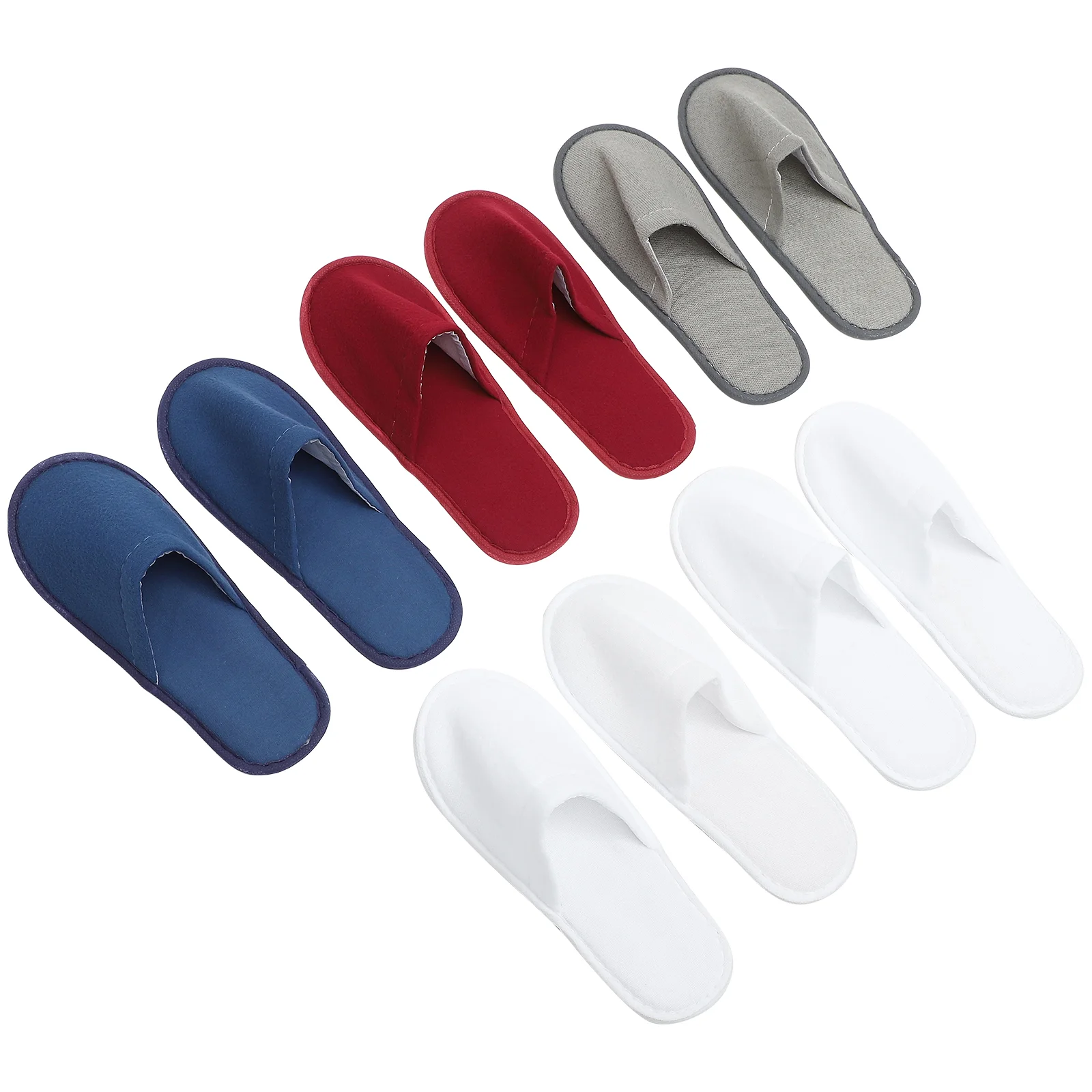 5 Pairs Disposable Slippers One-time Use Hotel Shoes Bulk Random Color Bedroom Footwear Eva