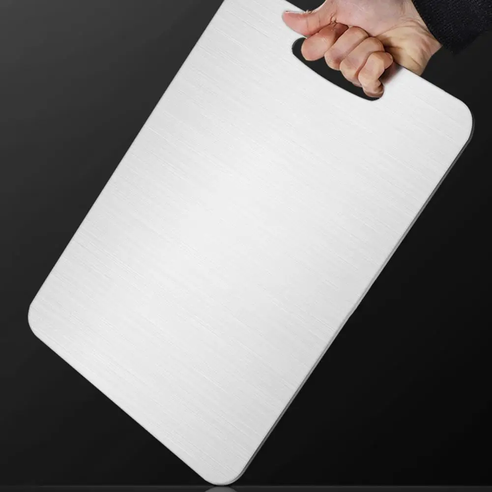 Kitchen Cutting Board Heavy Duty Stainless Steel Cutting Board Non-slip Chopping Surface Scratch-resistant Kitchen Accessory