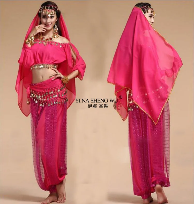 4피스 세트 신상 섹시한 오리엔탈 벨리댄스 의상 여성용 춤 연습 벨리댄스 의상 디자인