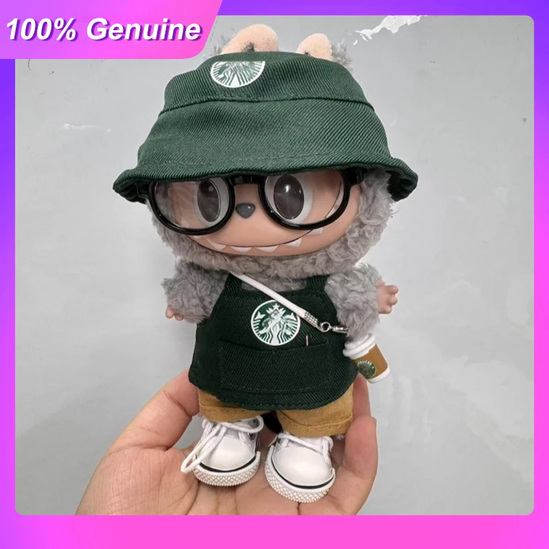 

Suitable 17cm Labubu V1/V2/V3 Clothing Fashion Coffee Workwear Set Series Labubu Doll Clothes Coffee Cup Shoes Accessory Suit