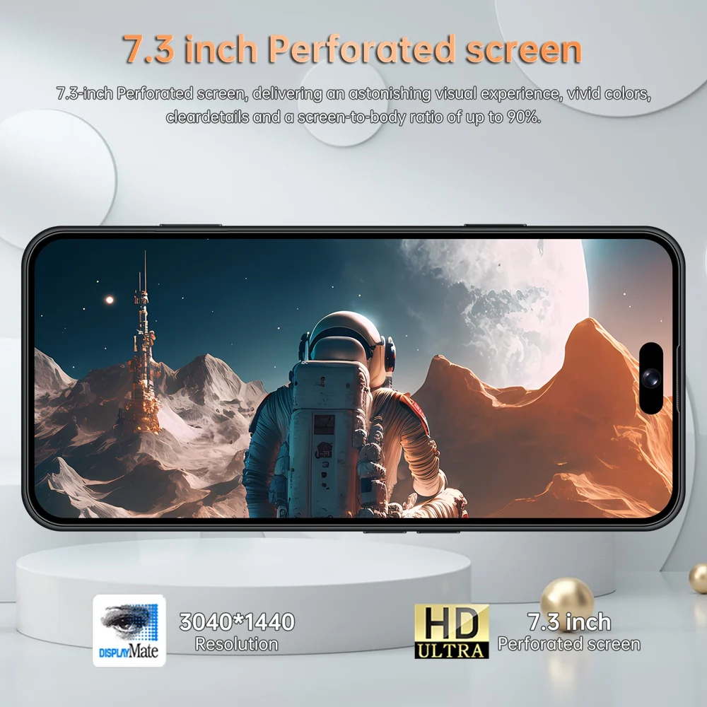 Teléfonos Móviles K-Touch M18 Pro Max de 7.3 Pulgadas, 22G+2TB, Teléfono Celular Android 15, Smartphone 5G, Doble SIM, 7800mAh, Desbloqueado, Cámara de 16MP+48MP