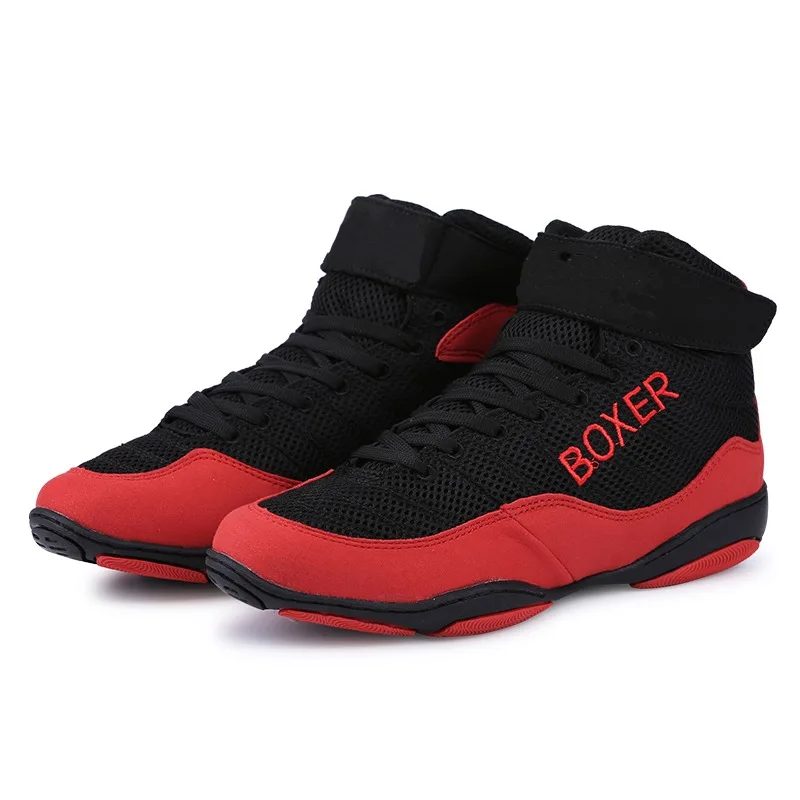 Classic Brand Comfortable Mid-Top Wrestling Sneaker Top Quality Wearable Boxing Fighting Boot Unisex Big Size Wrestling Sneakers
