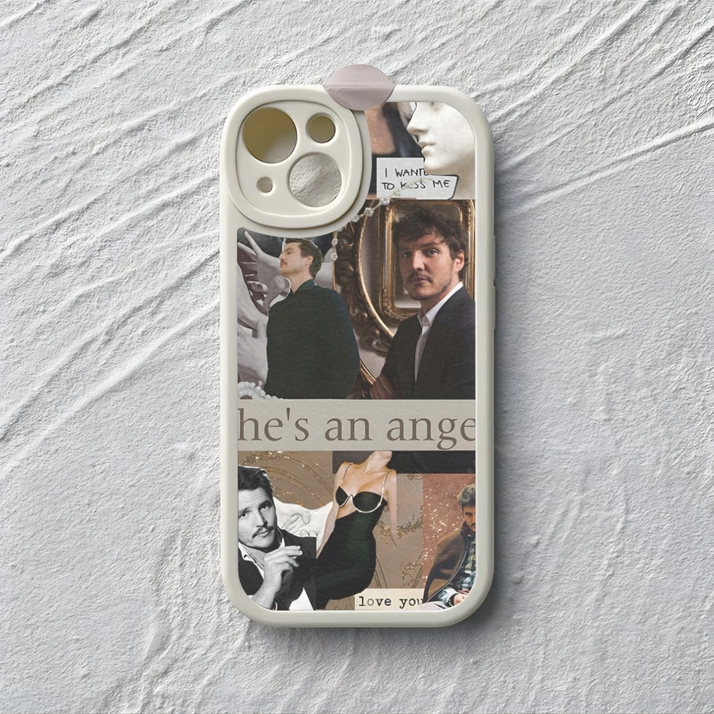 Pedro Pascal Collage Pics Phone Case For iPhone 15 16 14 11 12 13  lambskin silicone Pro Max Mini X XR XS 7 8 Plus cover