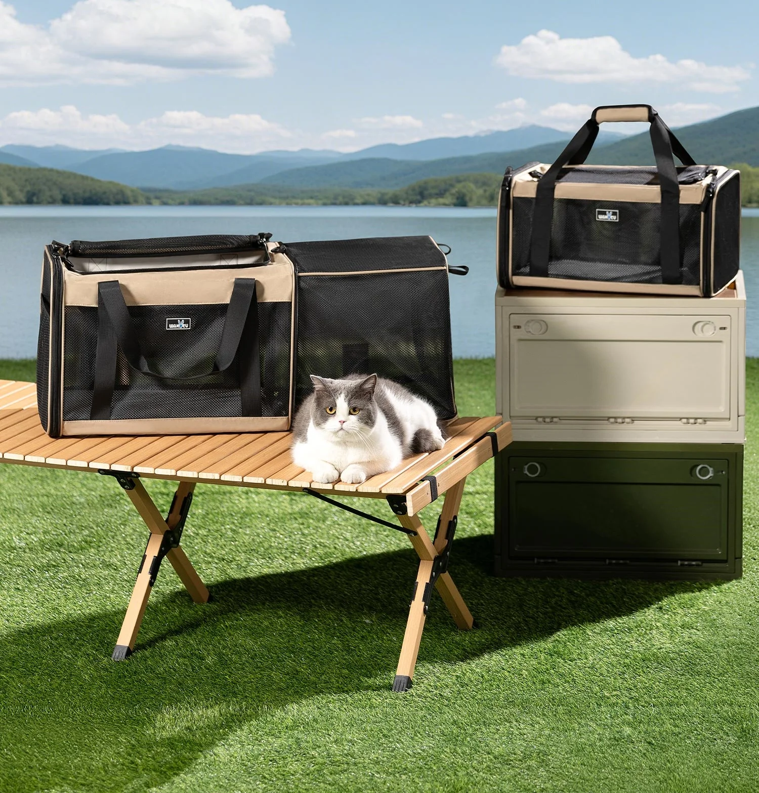 

Expandable Pet Carrier Bag Outdoor Portable Foldable cat sling bag pet Car Bag Airline-Approved Pet Bag Soft Sided dog carrier