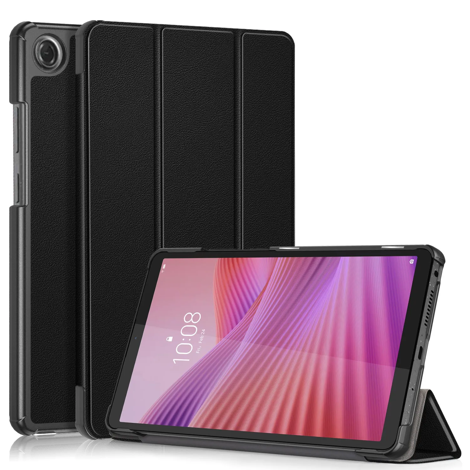 New For Lenovo Tab One 8.7 Case TB305XU/TB305FU PU Flip Cover Tri-Fold Stand Tablet Cases Funda For Lenovo Tab K9 2025 Cover 8.7