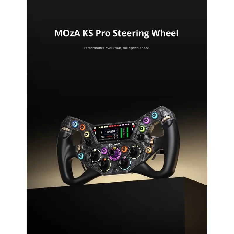 2026 New, High Quality Magic Claw KS PRO Racing Simulator Steering Wheel with Integrated Screen for Immersive Racing