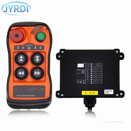 QA400 4 botones de una sola velocidad Industrial inalámbrico Radio grúa interruptores de Control remoto cabrestantes pista de elevación Control de elevación de grúa