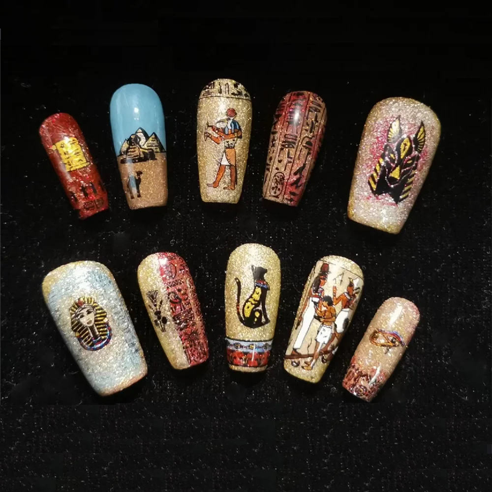 TSC-569 TSC-026 Mummy of Ancient Egyptian Pharaoh DIY 3D Back glue Nail sticker Nail decoration Nail art Nail tool Nail ornament