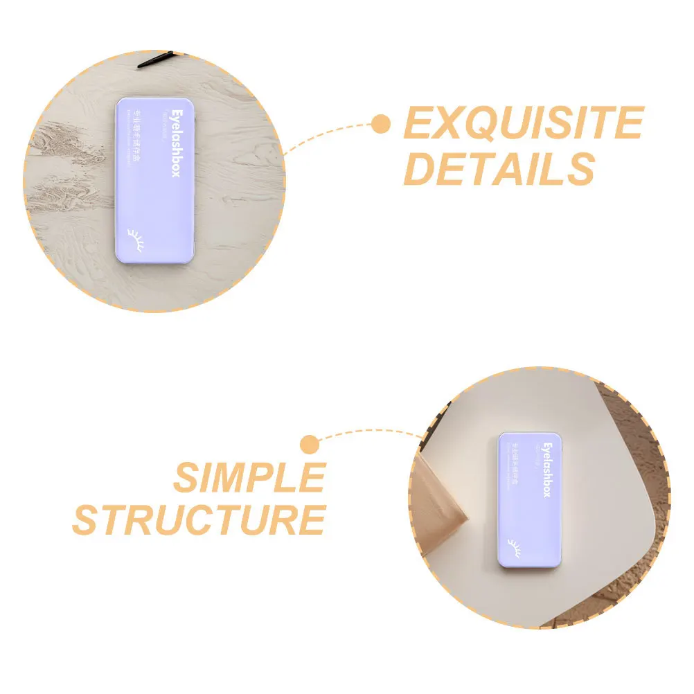 1Set False Eyelash Organizer Case Magnetic Lash Holder Compact Makeup Storage Box Travel Eyelash Extension Display Container