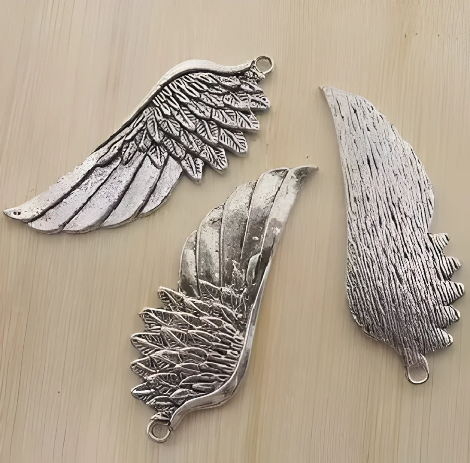 

2pcs 22.2x57.5mm Alloy matel big wing pendants HWG494
