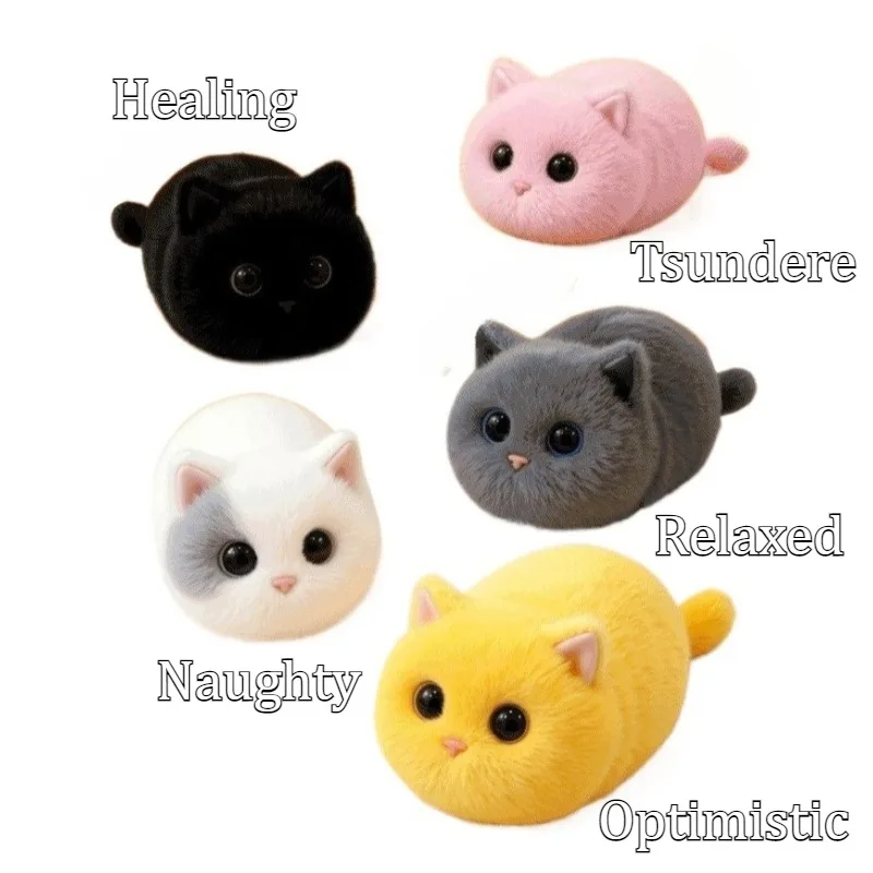 AI Smart Simulation Cat Plush Toy Interactive Electronic Pet Toy Multiple Personalities Language Emotional Companion Robot Toys
