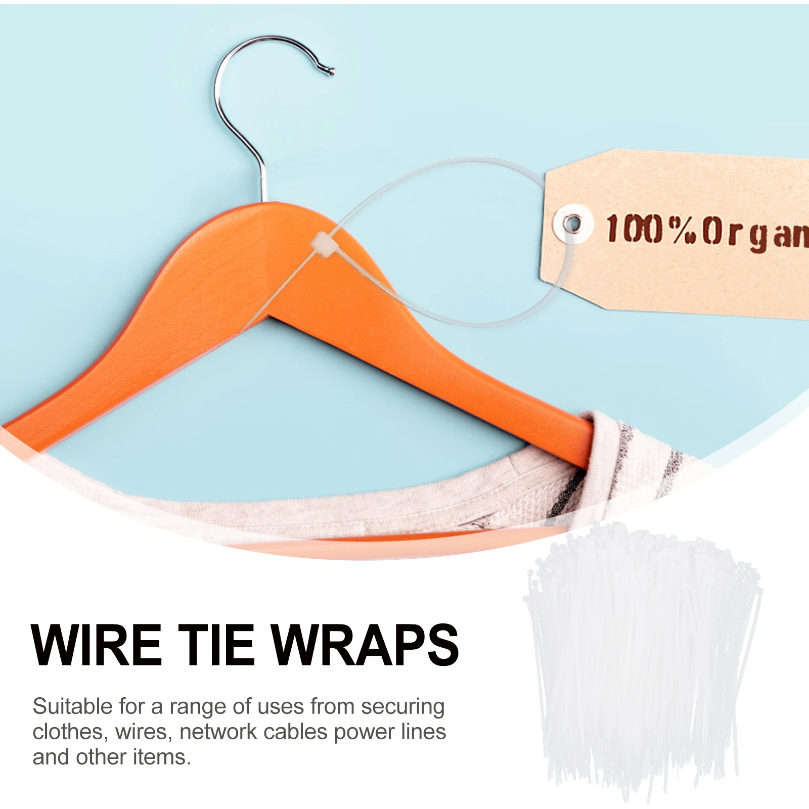 1000pcs Zip Tie Heavy Duty Nylon Wire Tie Flame Retardant Black Plastic Cable Ties For Outdoor Wiring Organization