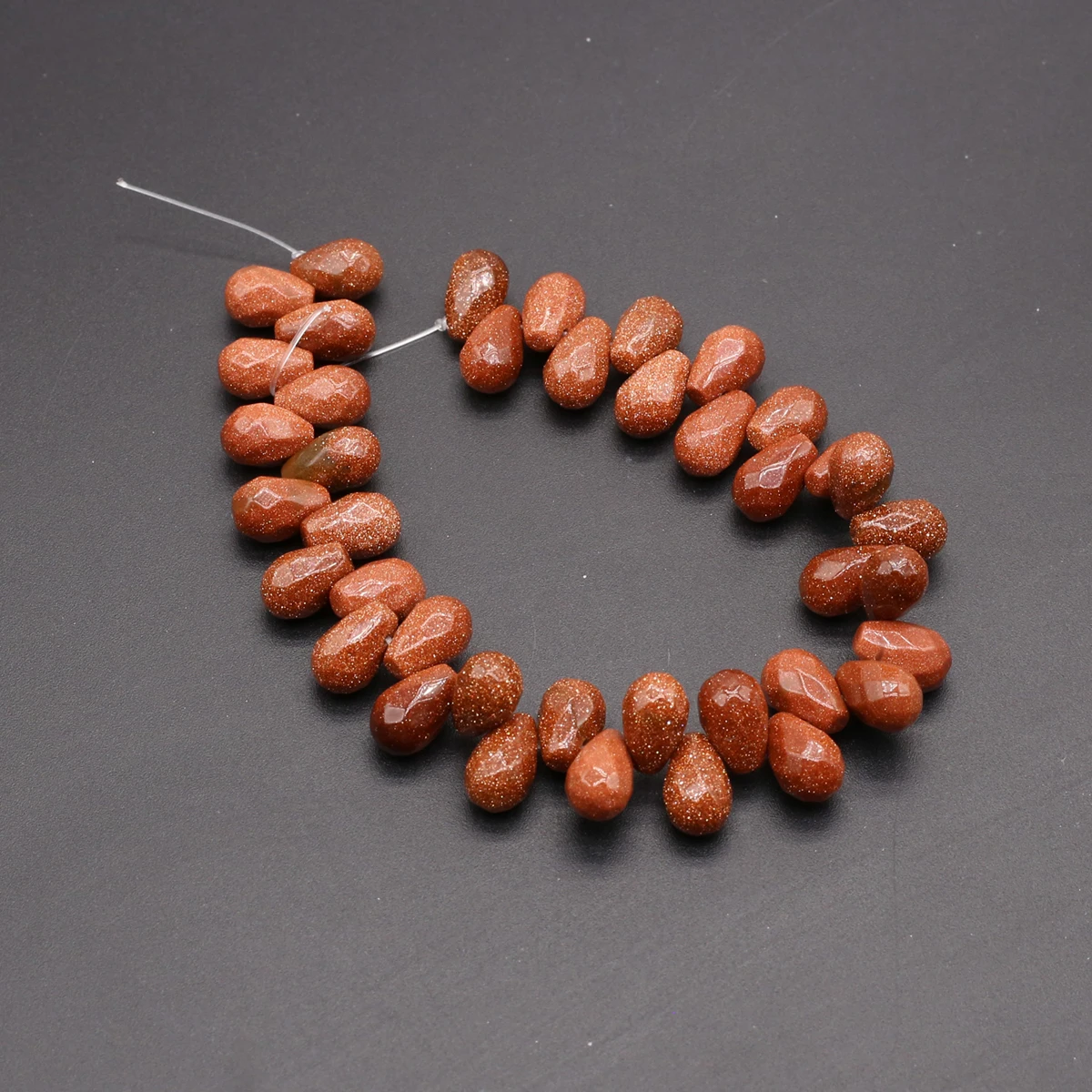 Natural Stone Beads Faceted Water Drop Gemstone Spacing Isolation Loose Beaded Jewelry Making DIY Necklaces Bracelet Accessories