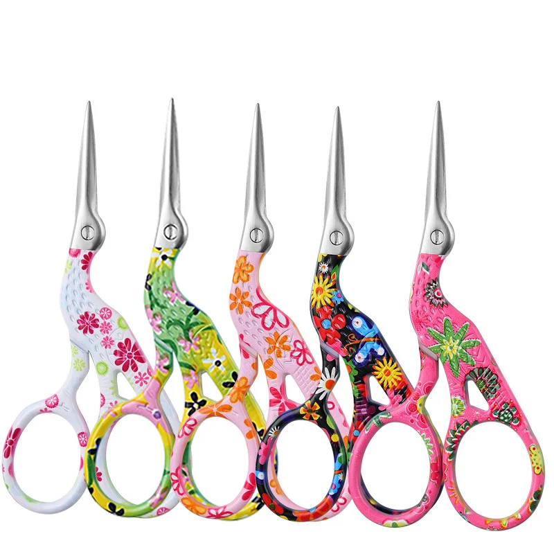 Retro Crane Scissors, Stainless Steel Pointed Tea Leaf Scissors, Thread Scissors, Embroidery Scissors, Flower Crane Scissors - view 4