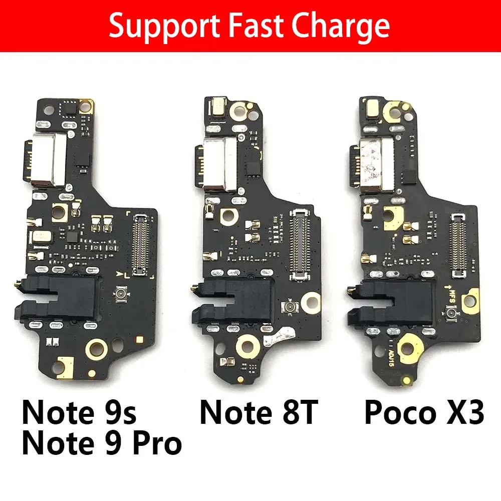 New USB Charger Charging Port  For Xiaomi Poco X3 Pro / Redmi Note 8T 9S 9 Pro Dock Connector Microphone Board Flex Cable