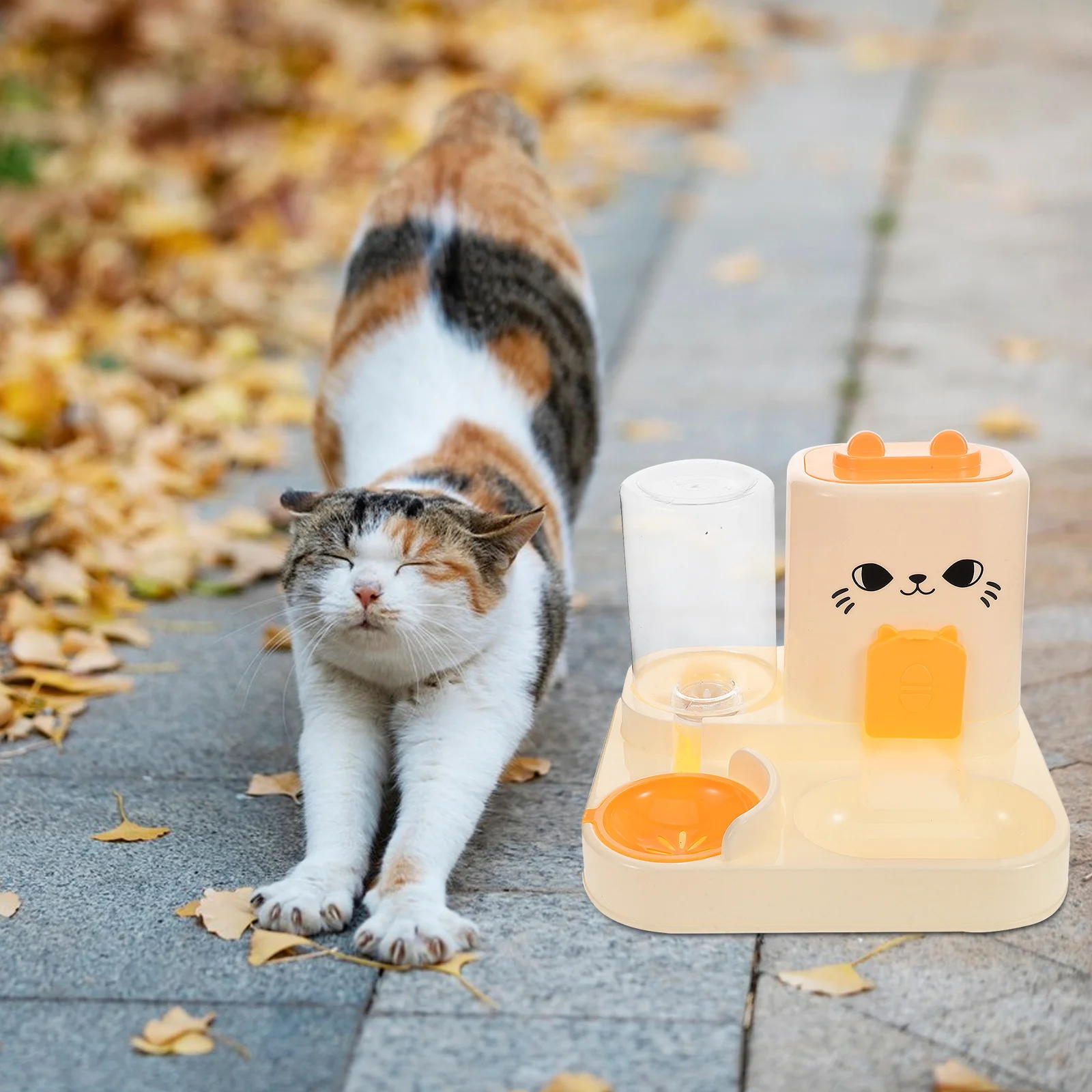 

Automatic Pet Feeder and Water Fountain for Cats Small Dogs 2 in 1 Food Bowl Drinking System Scheduling Feeding Large Capacity