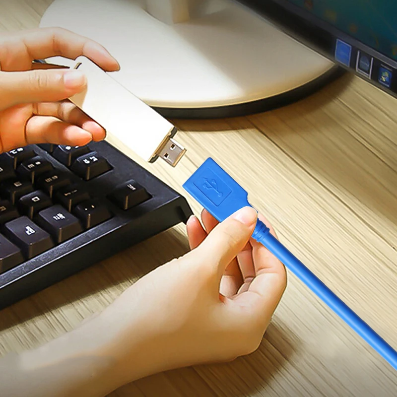 1m / 1.5m/3m USB 3.0 الذكور إلى الإناث تمديد كابل كبل شحن الهاتف المحمول شاحن كابل بيانات كابل التوصيل الأزرق