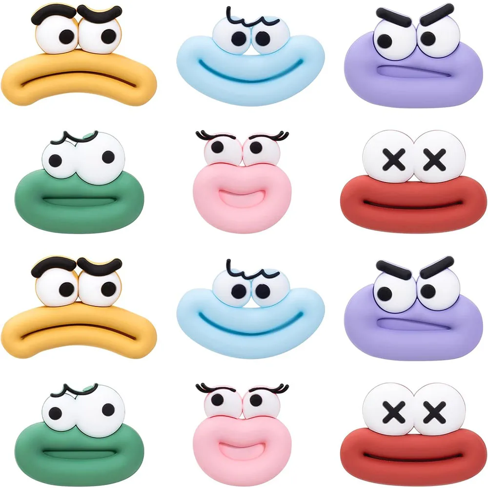 12Pcs Cute Refrigerator Magnets, Strong Magnets for Whiteboard Cabinet Locker, 3D Funny Decorative for Classroom Kitchen Office