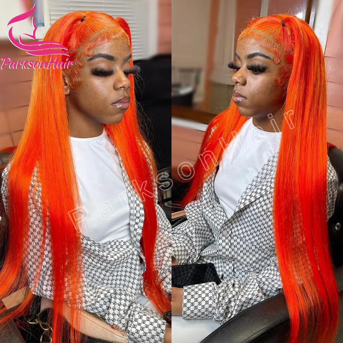 

36 40Inch Orange Bone Straight 13x4 Lace Frontal Human Hair Wigs Ginger 613 Colored 13x6 Lace Front Wigs For Women Pre Plucked