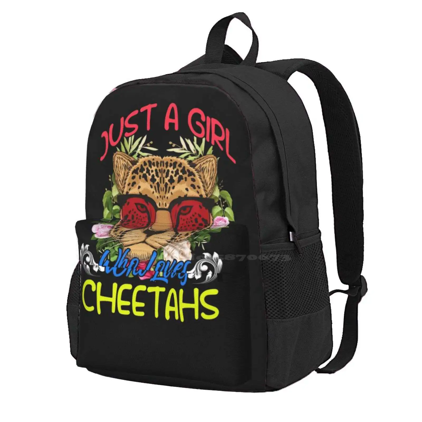 Just A Girl Who Loves Cheetahs Hot Sale Schoolbag Backpack Fashion Bags Girl Loves Cheetahs Just A Girl Wild Cat Wilderness