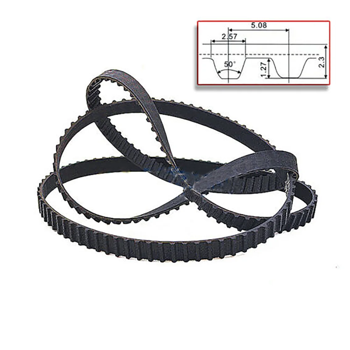 

Width 10mm Teeth 59-100 Pitch 5.08mm XL Black Rubber Closed Loop Timing Belt 118XL to 200XL For CNC Machine/Step Motor